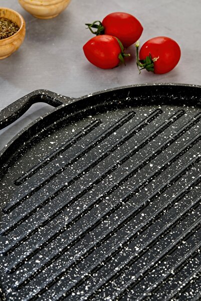 Cooker 34 cm Cast Granite Coated Pan Double Handle Pancake Pan