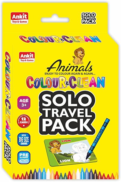 007 مجموعة تلوين حيوانات السفر من أنكيت تويز آند جيمز - بطاقات تعليمية قابلة ...