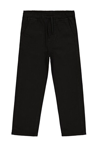 Civil Boys Elastic Waist Chinno Pants for Ages 6-9 - Black 7-8 Years