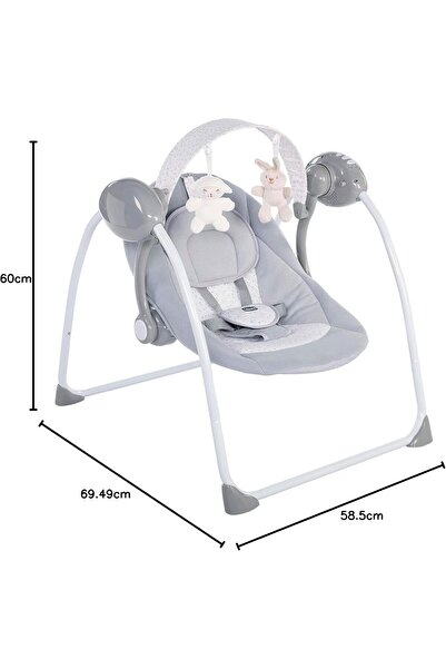 Chicco Swing Relax & Play 0-6m, Cool Grey