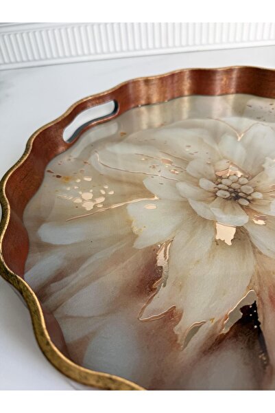 ROSSEV Claret Red Round Tray