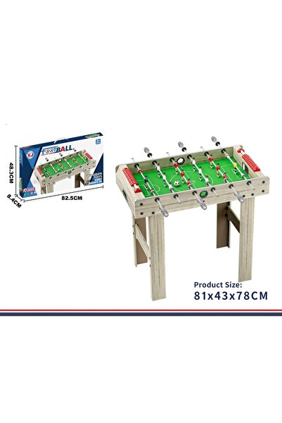 Flippy Foosball Table with 18 Players, 6 Handles, Scoreboard, Metal/Wood/ABS, 81x43x78 cm, Grey
