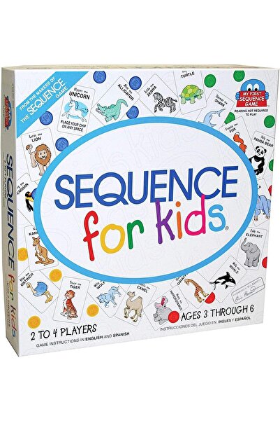HALAMODO Sequence Junior Board Game (Cards, Box) - Ages 3+, 2-4 Players, Multicolor