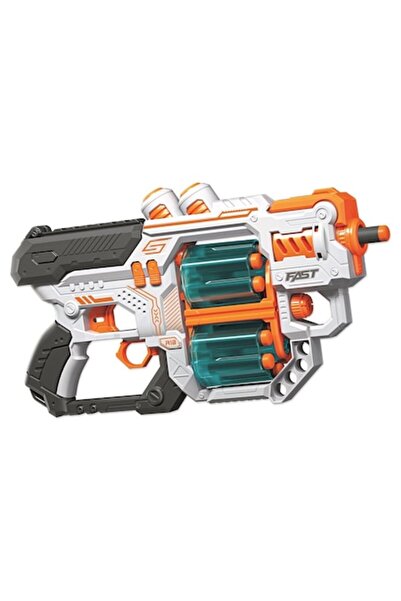 RS Toys pistol cu ​​aer comprimat cu 2 tuburi de încărcare și 18 săgeți moi