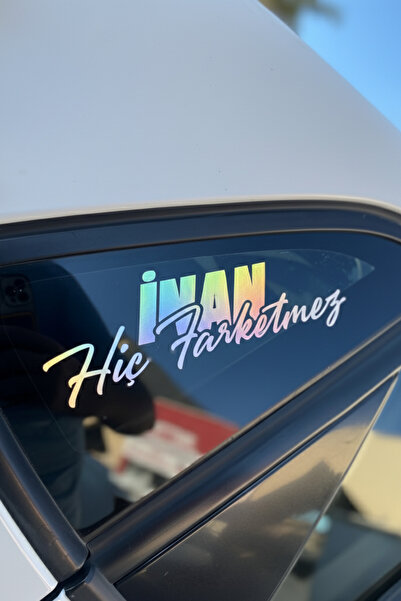 Banxtre Araba ve Motor için İnan Hiç Farketmez Sticker Etiket (1 Adet)