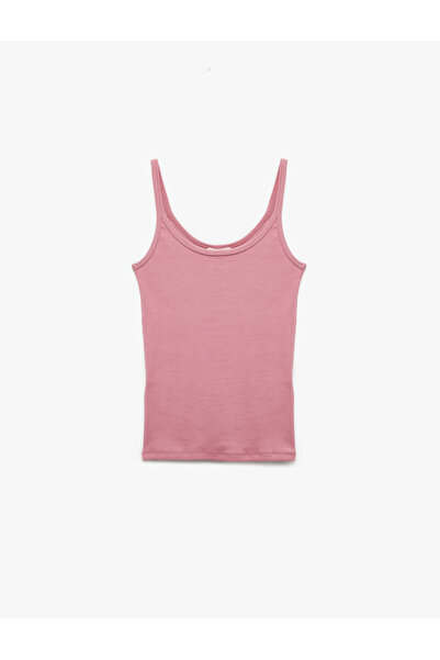 Koton Pink Women's Ribbed Tank Top