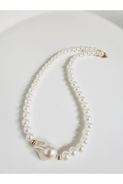 DEVİ fashion Baroque Pearl Necklace 45 cm