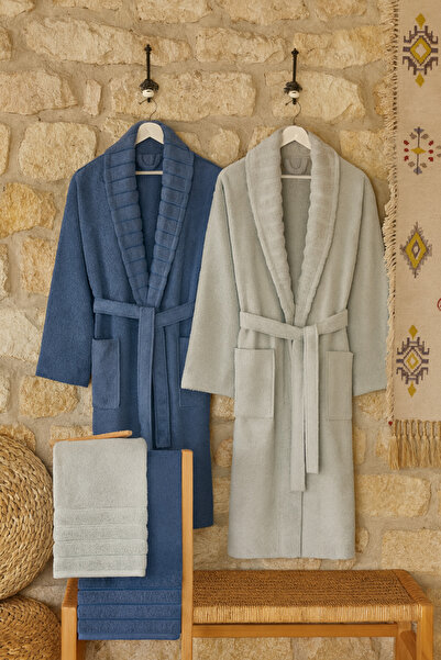 Casnack Σετ πετσέτα κεφαλής και μπουρνούζι Dora 4 τεμαχίων