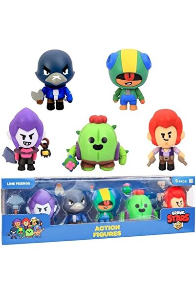 BRAWL STARS (S1) مجموعة شخصيات الحركة، 5 قطع، متعددة الألوان