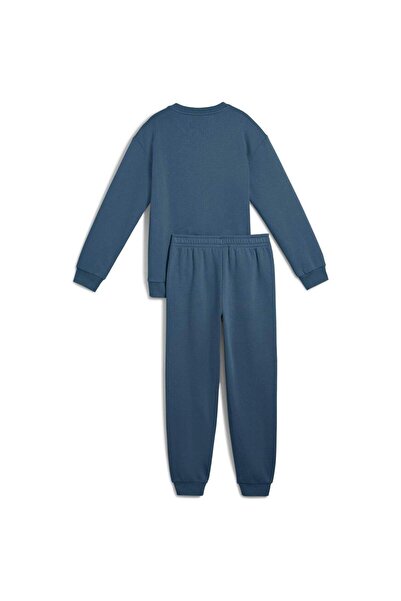 Puma Tracksuit Ess Elevated Relaxed Crew Sweat Suit Fl, Blue, Kids