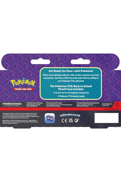 Pokémon TCG: Back to School Pencil Case – Charizard (Tin & 2 Booster Packs)