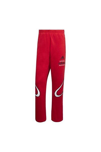 adidas Men's Red Sweatpants Fleece Pant Kg2677