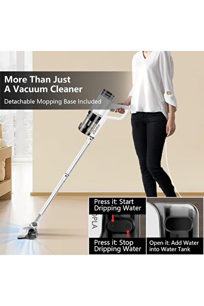 Xoopla Stick Vacuum Cleaner SV902 – 2-in-1 Corded Vacuum & Mop, 800W, 24KPa Suction