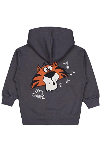 Civil Boys Everybody Dance Printed 2-5 Years Old Cardigan - Gray 3-4 Years Old