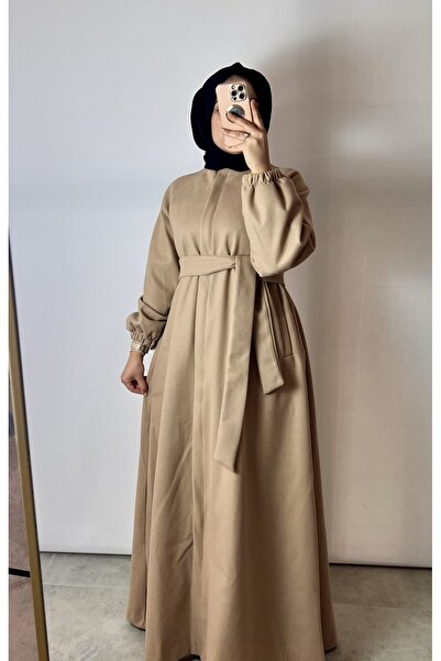 MERVERA KIŞLIK ASTARLI KAŞE KABAN TAM BOY TESETTÜR