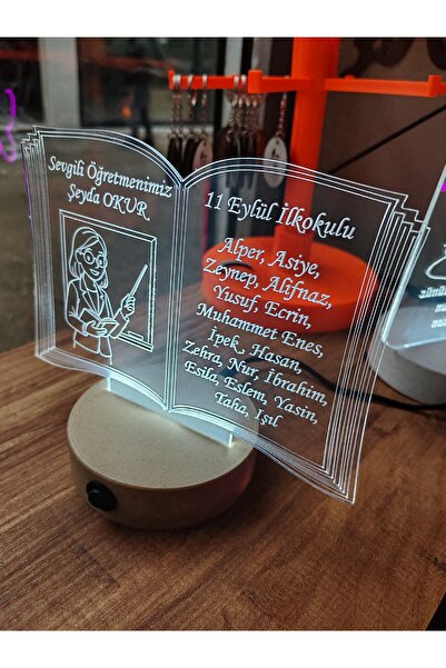 Pleksibu ÖĞRETMENLER GÜNÜ İSME ÖZEL PLEKSİ LAMBA