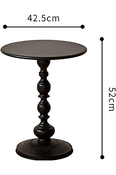 Twinkle Mart Round Retro American-Style Coffee Table / Iron Side Table for Sofa, Indoor/Outdoor