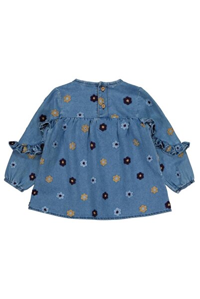 Civil Baby Çiçek Nakışlı 6-18 Ay Gömlek - Mavi12-18 Ay