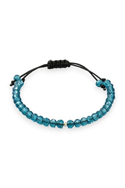 OEM Brățară cu Mărgele de Aur de 14k și Pietre Semiprețioase - Cristal Albastru