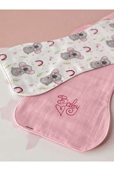 NÜNÜ ANNE , Alezli Müslin Bebek Omuz Mendili, %100 Pamuklu Sıvı Emici / Geçir...