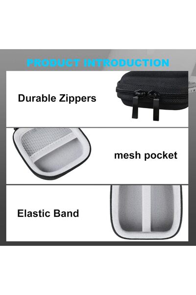 Lacdo Hard Carry Case for Crucial X6/X9 Pro/X10 Portable SSD (500GB–4TB) - Black & Gray