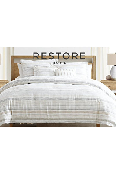 Bee Home Bed and Bath Stripe| 100% Cotton Single 8-Piece Duvet Set | Black Friday