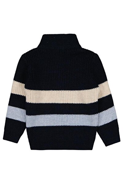 Civil Boys سترة مخططة مطرزة للأطفال من 2-5 سنوات - أزرق داكن 2-3 سنوات