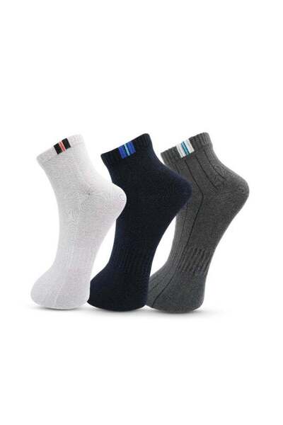 White Leaf 3 Pack Cushioned Ankle Socks - Arch Support, Cushion Comfort