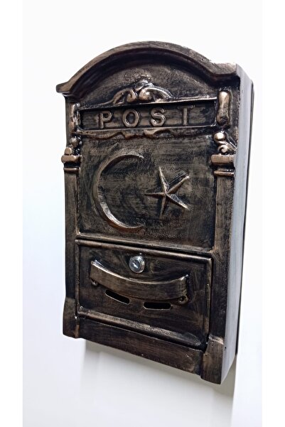 USKUL DOKUM Döküm Posta Kutusu - Eskitme Ay Yıldız