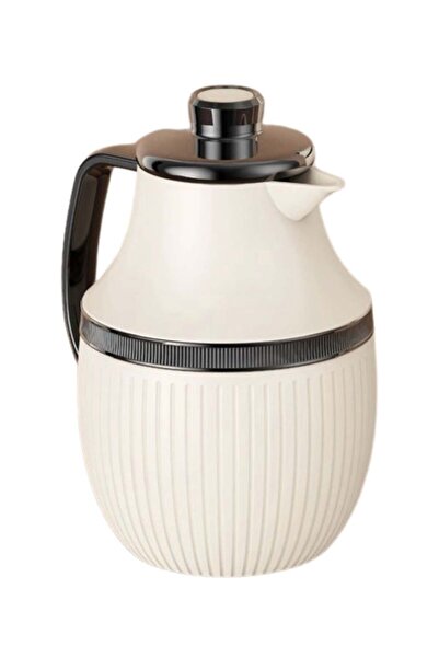 ALQANNAS AL-GANNAS Premium Tea and Coffee Thermos 1L | Creamy & Titanium Finish, Elegant Design