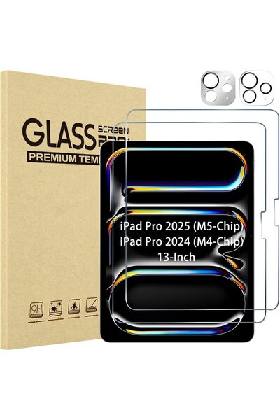 PROCASE Screen Protector for iPad Pro 13-inch (M4) 2024 with 2 Camera Lens Protectors, 9H Tempered G