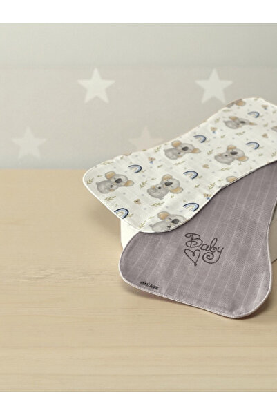 NÜNÜ ANNE , Alezli Müslin Bebek Omuz Mendili, %100 Pamuklu Sıvı Emici / Geçir...