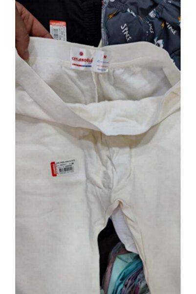 Ceylanoğlu Men's Winter Thermal & Thermal Warm Towel Waist Bottom Underwear Long Leggings Don Gray