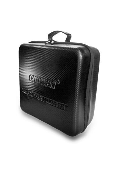 CHOIWIN V60 Coffee Maker Set, 12 Piece Coffee Drip Set With Carbon Fiber Handbag Coffee Maker Set