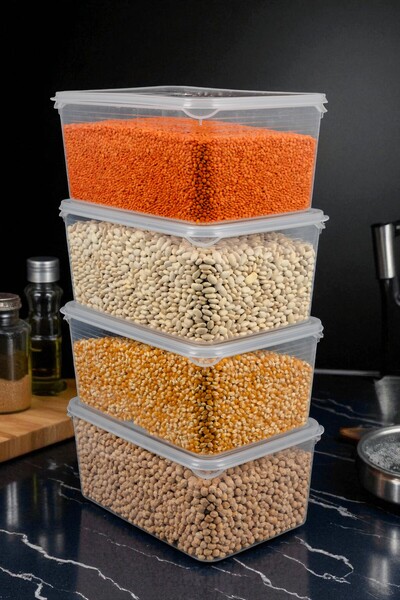 Ecolux Set of 4 6 Liter Mega Size Food Storage Containers