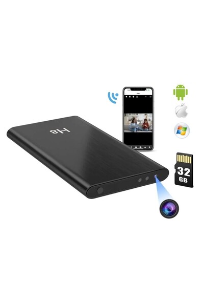 SINZO Cameră video Spion cu baterie externă H8, WIFI, 5000mAh, Full HD, card SD 32 GB inclus