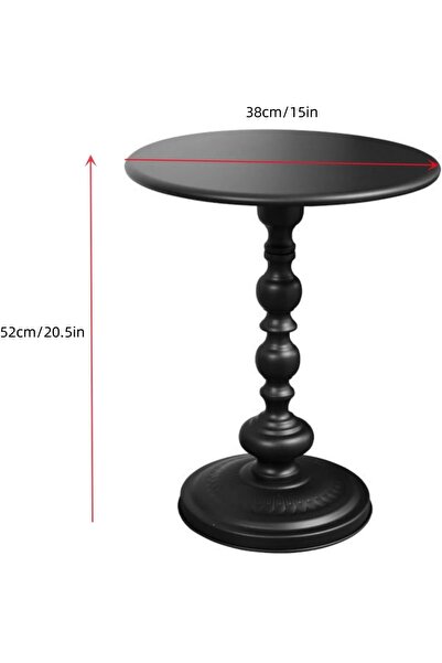 Twinkle Mart Mid Century 16.5" Round Wrought Iron End Table