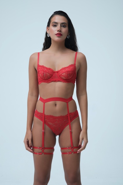 kiari 3-Piece Lingerie Set (Bra-Panties) with Lace Comfortable Fit and Shaping Features