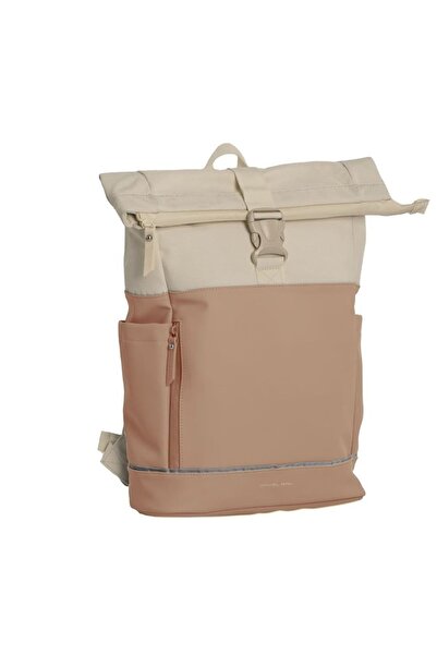 Daniel Ray Pittsburgh 15.6 inch Waterproof Rolltop Backpack, Pink with Beige