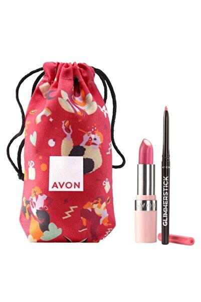 AVON Hydramatic Iconic Pink Lip Gift Set - Hydra Pink Matte Lipstick + Glimmerstick Liner