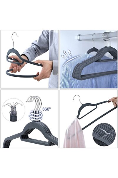 AB HOMES Set 10 umerașe practice si rezistente, acoperite cu catifea, AB HOME...