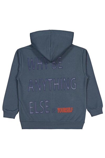 Civil Boys Why Be Printed Cardigan for Ages 10-13 - Gray 11-12 Years