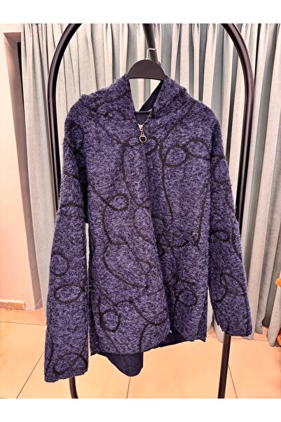 Arzu Yıldırım Butik Keçe İşlemeli Nakışlı İthal Tarz Orta boy Oversize Kaban