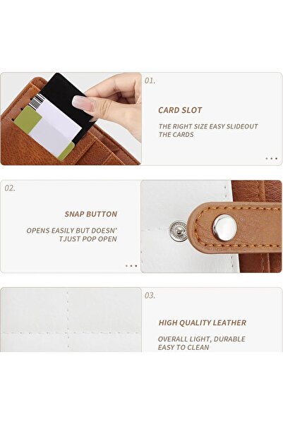 X SPRING Women's Small Wallet - Ultra-Thin PU Leather Credit Card Holder with Multiple Card Slots, R