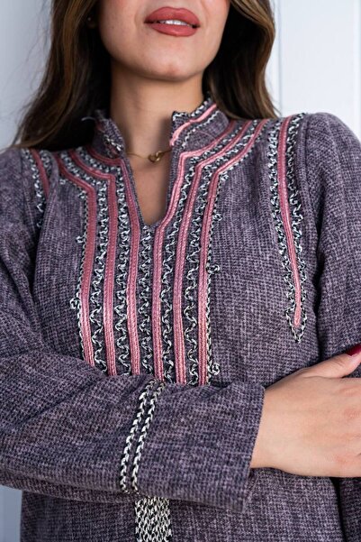 AFandina Elegant design winter wool jalabiya A-024