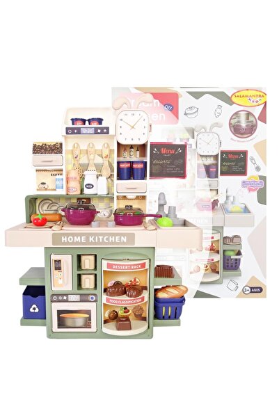 Salamandra Kids Play Kitchen, 37 pieces, with lights and water tap, 3+ years, multicolor