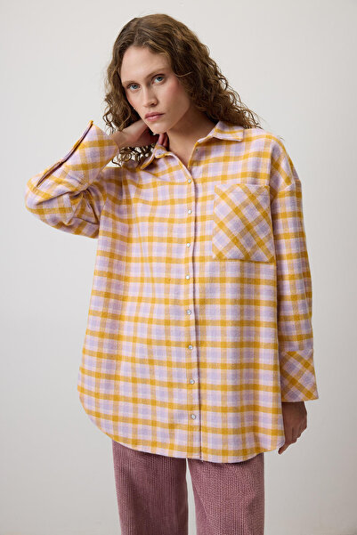 Touché Privé Cămașă în carouri OVERSIZE ODUNCU