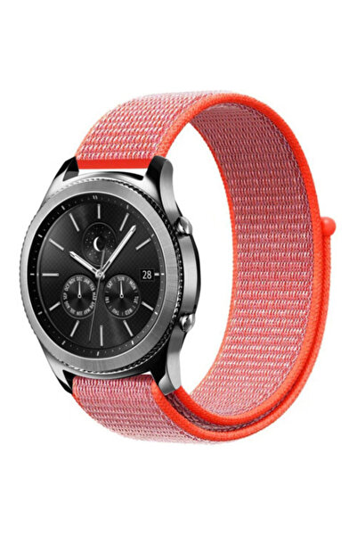 iUni Curea de ceas inteligent Garmin Fenix ​​7 / 6 / 5 Plus / 5, nailon moale sport de 22 mm, portocaliu electric
