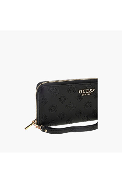 Guess Embossed Logo Zip Wallet
