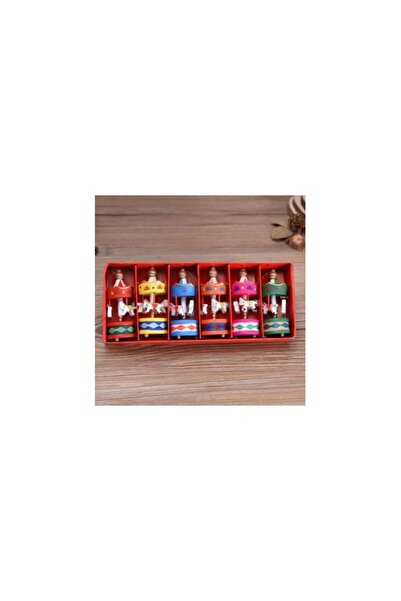 Aca Set de 6 decorațiuni carusel din lemn